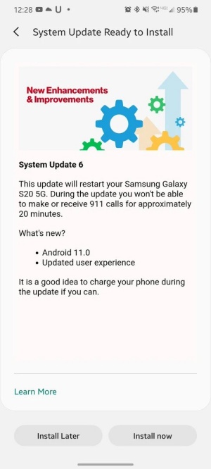 Samsung Galaxy S20 počasi dobiva Android 11