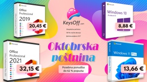 Keysoffova oktobrska razprodaja: doživljenjski Microsoft Office 2021 in Windows 11 že za 11 eur