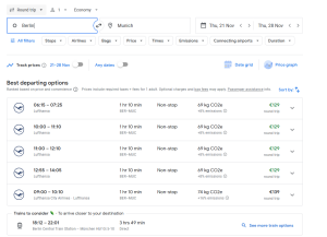 Google Flights: morda bi šli raje z vlakom?